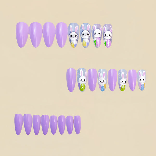 12 Sizes-24 Pcs Press On Nails Y961