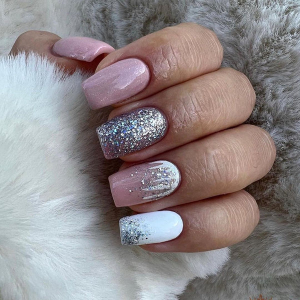 12 Sizes-24 Pcs Press On Nails W1481
