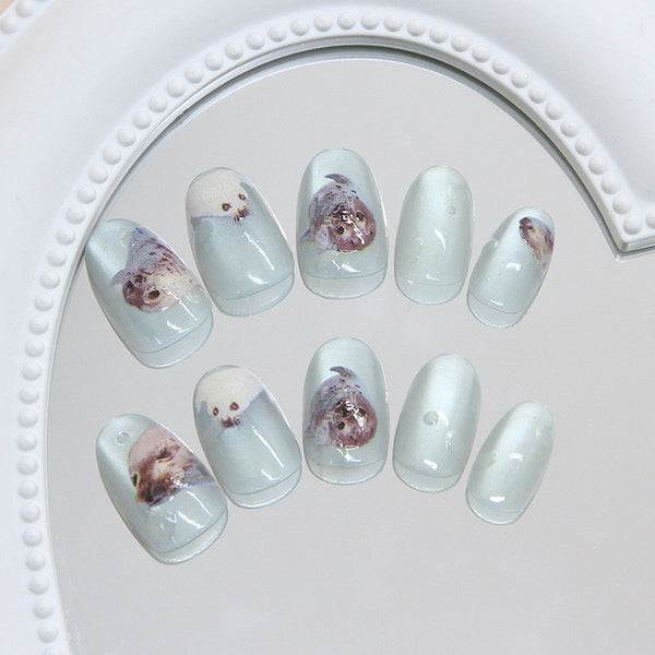 12 Sizes-24 Pcs Press On Nails W2023