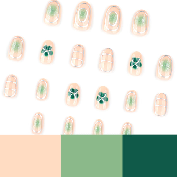 12 Sizes-24 Pcs Press On Nails JP3993