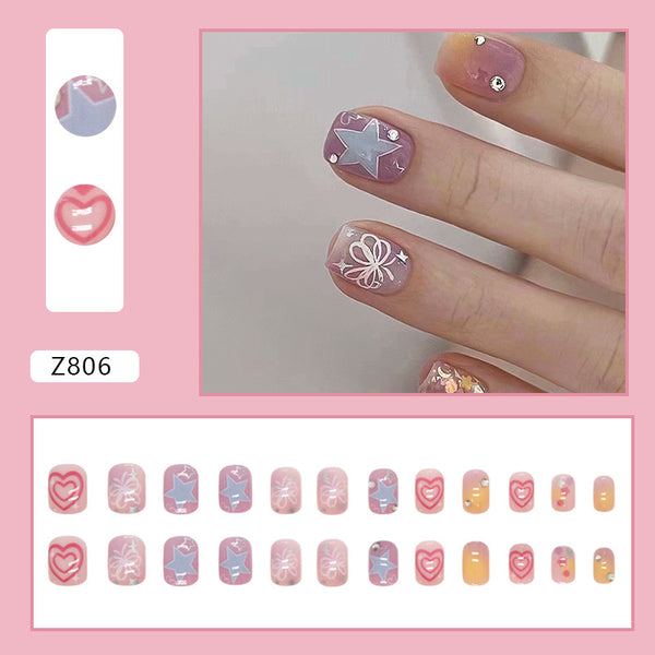 12 Sizes-24 Pcs Press On Nails Z802