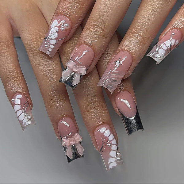 12 Sizes-24 Pcs Press On Nails JP3429