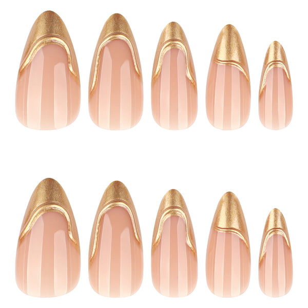 12 Sizes-24 Pcs Press On Nails JP4201