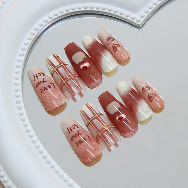 12 Sizes-24 Pcs Press On Nails R978
