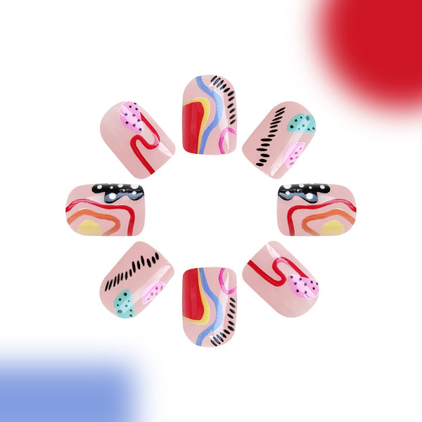 12 Sizes-24 Pcs Press On Nails C404