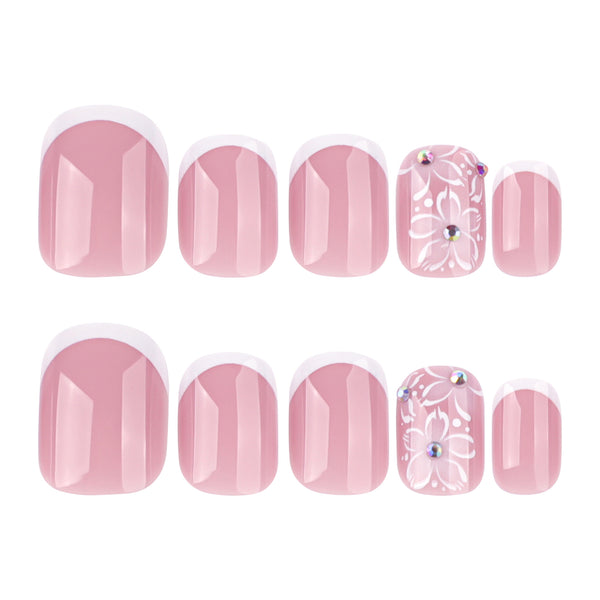 12 Sizes-24 Pcs Press On Nails JP3829