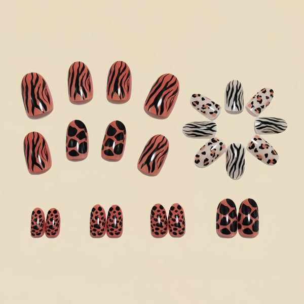 12 Sizes-24 Pcs Press On Nails Y1556