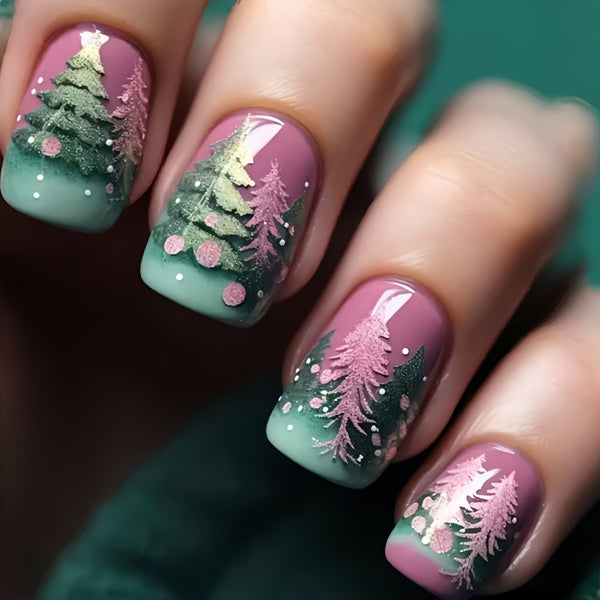 12 Sizes-24 Pcs Press On Nails Y1595