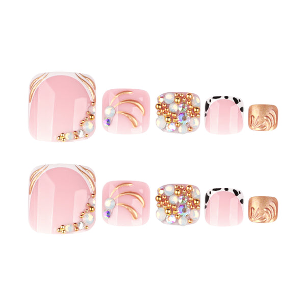 12 Sizes-24 Pcs Press On Nails JP4252