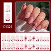 12 Sizes-24 Pcs Press On Nails C1322
