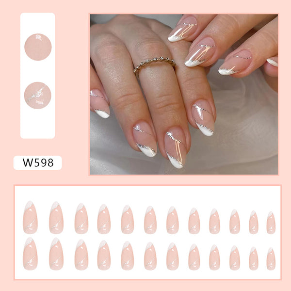 12 Sizes-24 Pcs Press On Nails W598