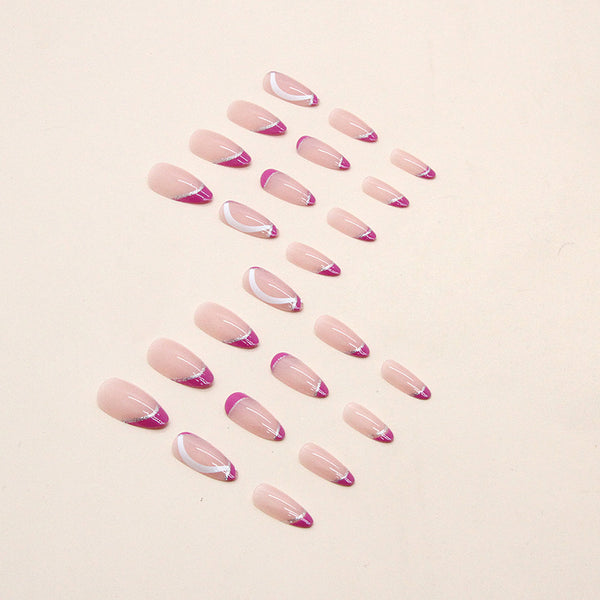12 Sizes-24 Pcs Press On Nails W390