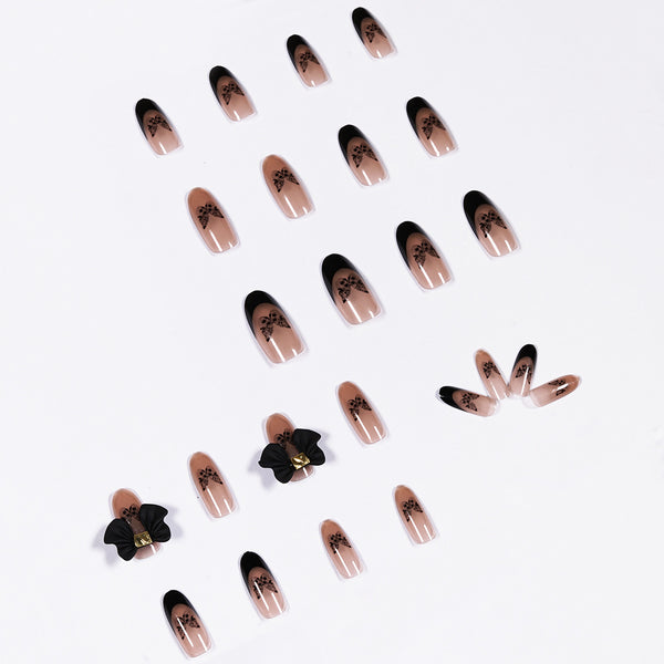 12 Sizes-24 Pcs Press On Nails JP1071