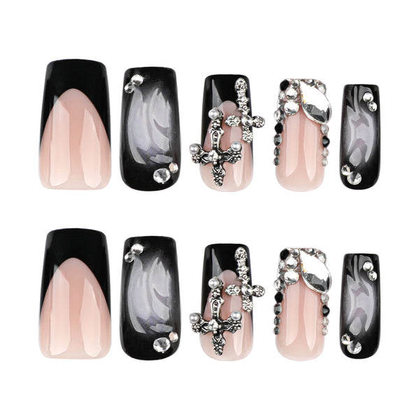 12 Sizes-24 Pcs Press On Nails JP3644