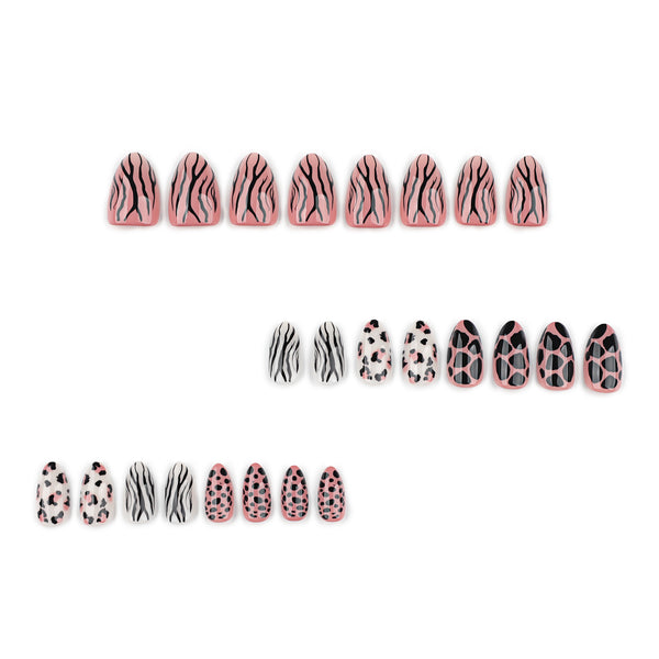 12 Sizes-24 Pcs Press On Nails JP4131