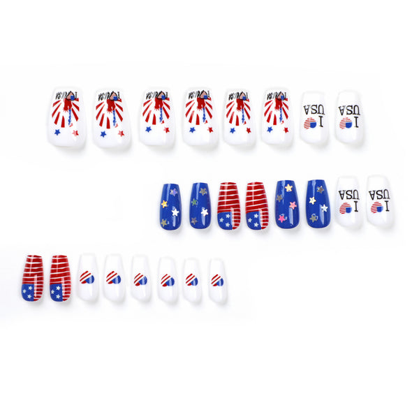 12 Sizes-24 Pcs Press On Nails JP2774
