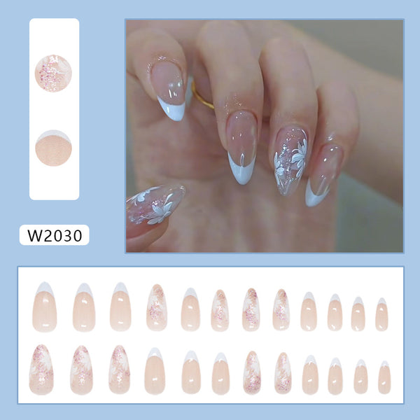 12 Sizes-24 Pcs Press On Nails W2030