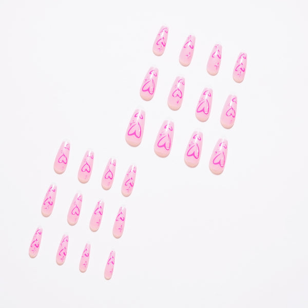 12 Sizes-24 Pcs Press On Nails JP1343