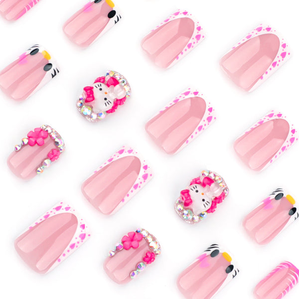 12 Sizes-24 Pcs Press On Nails JP3659