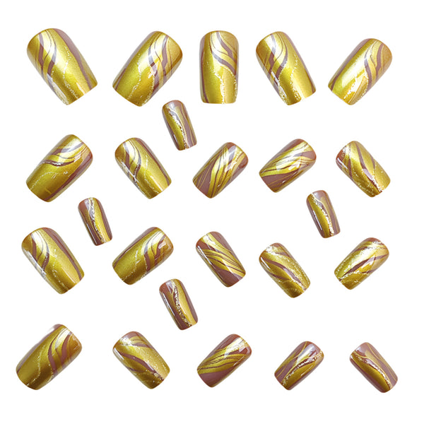 12 Sizes-24 Pcs Press On Nails Y982