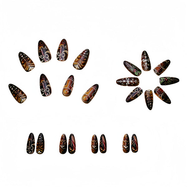 12 Sizes-24 Pcs Press On Nails Y232