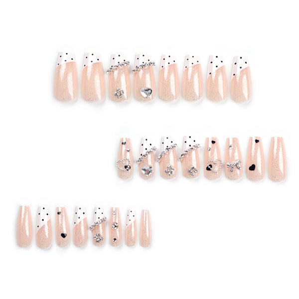 12 Sizes-24 Pcs Press On Nails JP3075