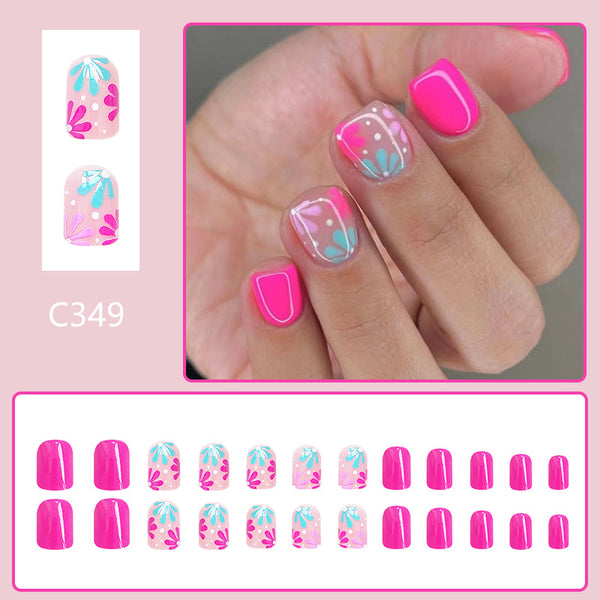 12 Sizes-24 PcsPress On Nails C349
