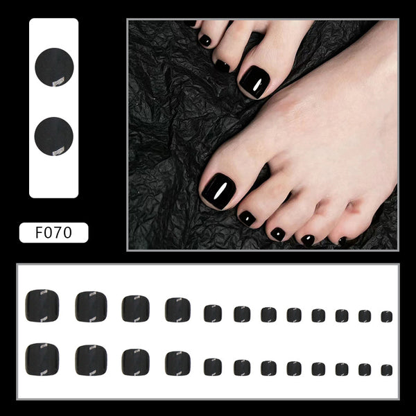 12 Sizes-24 Pcs Press On Nails F070