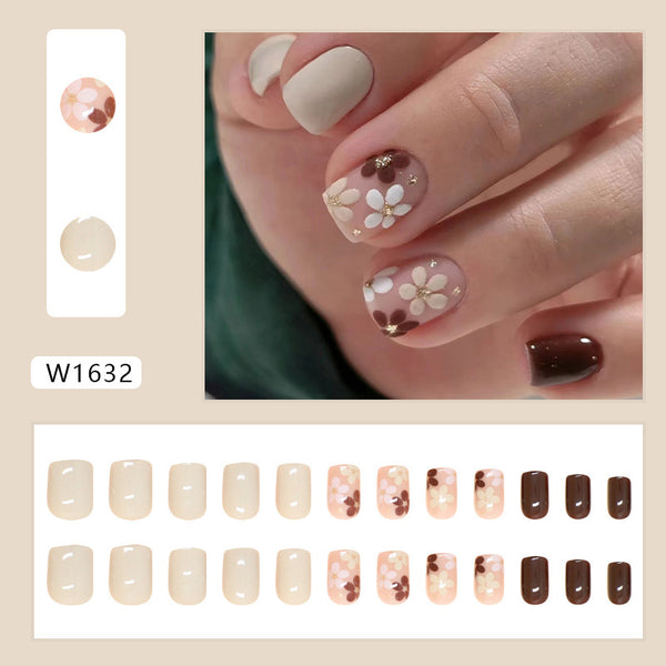 12 Sizes-24 Pcs Press On Nails W1632