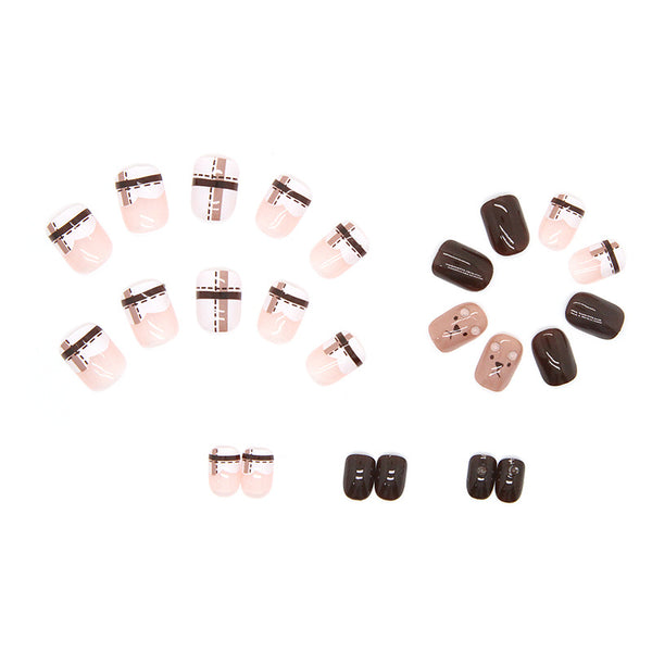 12 Sizes-24 Pcs Press On Nails Z438