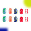 12 Sizes-24 Pcs Press On Nails C433