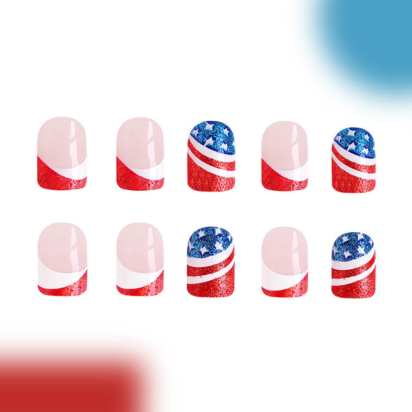 12 Sizes-24 Pcs Press On Nails C860