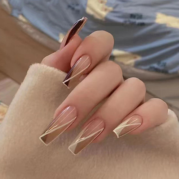 12 Sizes-24 Pcs Press On Nails R613