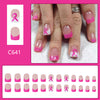 12 Sizes-24 Pcs Press On Nails C640