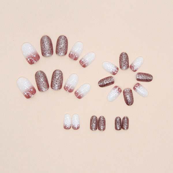 12 Sizes-24 Pcs Press On Nails W934