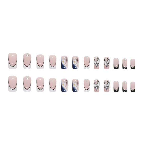 12 Sizes-24 Pcs Press On Nails Z736