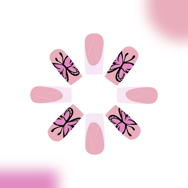12 Sizes-24 Pcs Press On Nails C790