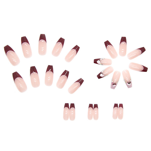 12 Sizes-24 Pcs Press On Nails Z387