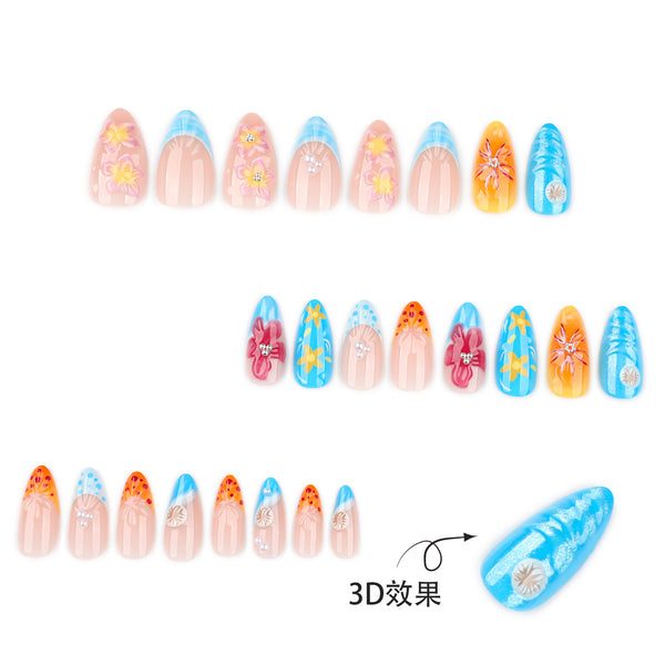 12 Sizes-24 Pcs Press On Nails JP3900