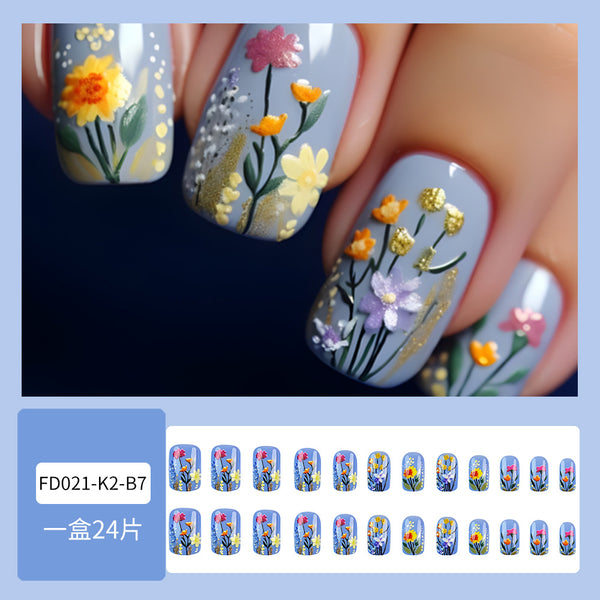 12 Sizes-24 PcsPress On Nails FD021-K2-B7