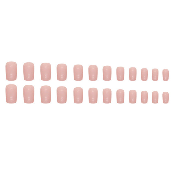 Oval Pink Short Press on Nails