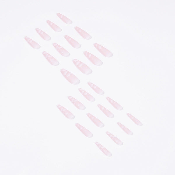 Long Matte Pink Square Press on Nails