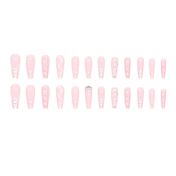 12 Sizes-24 Pcs Press On Nails Z497