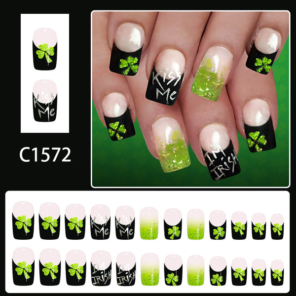 12 Sizes-24 Pcs Press On Nails C1572