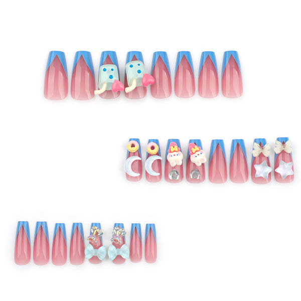 12 Sizes-24 Pcs Press On Nails JP2801