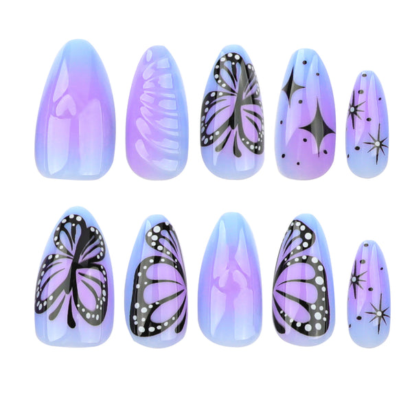 12 Sizes-24 Pcs Press On Nails JP3541