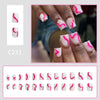 12 Sizes-24 Pcs Press On Nails C233