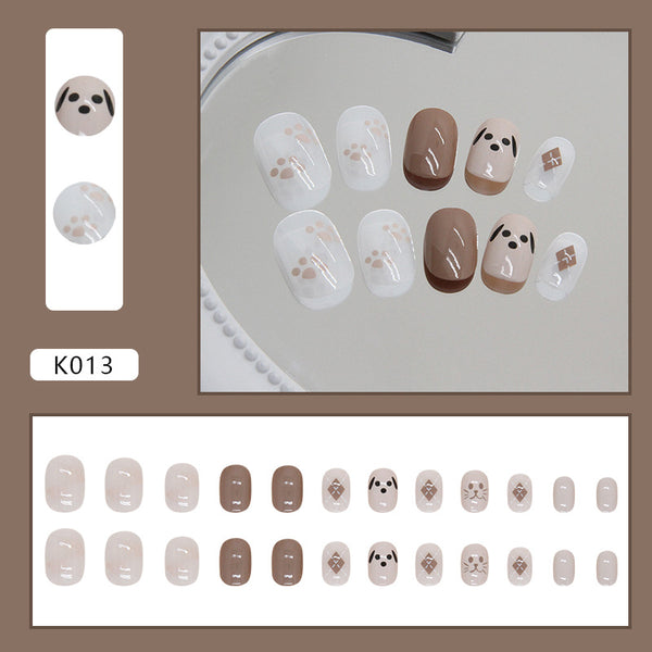 12 Sizes-24 Pcs Press On Nails K013