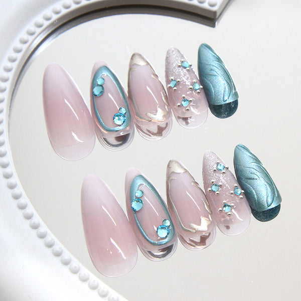 12 Sizes-24 Pcs Press On Nails Z970