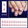 12 Sizes-24 Pcs Press On Nails C1713
